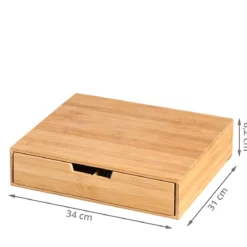 Boîte tiroir en bambou avec compartiments