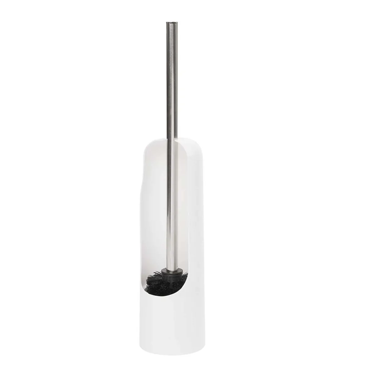 Brosse de toilette blanche à tête noire