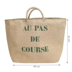 Cabas de courses en toile de jute