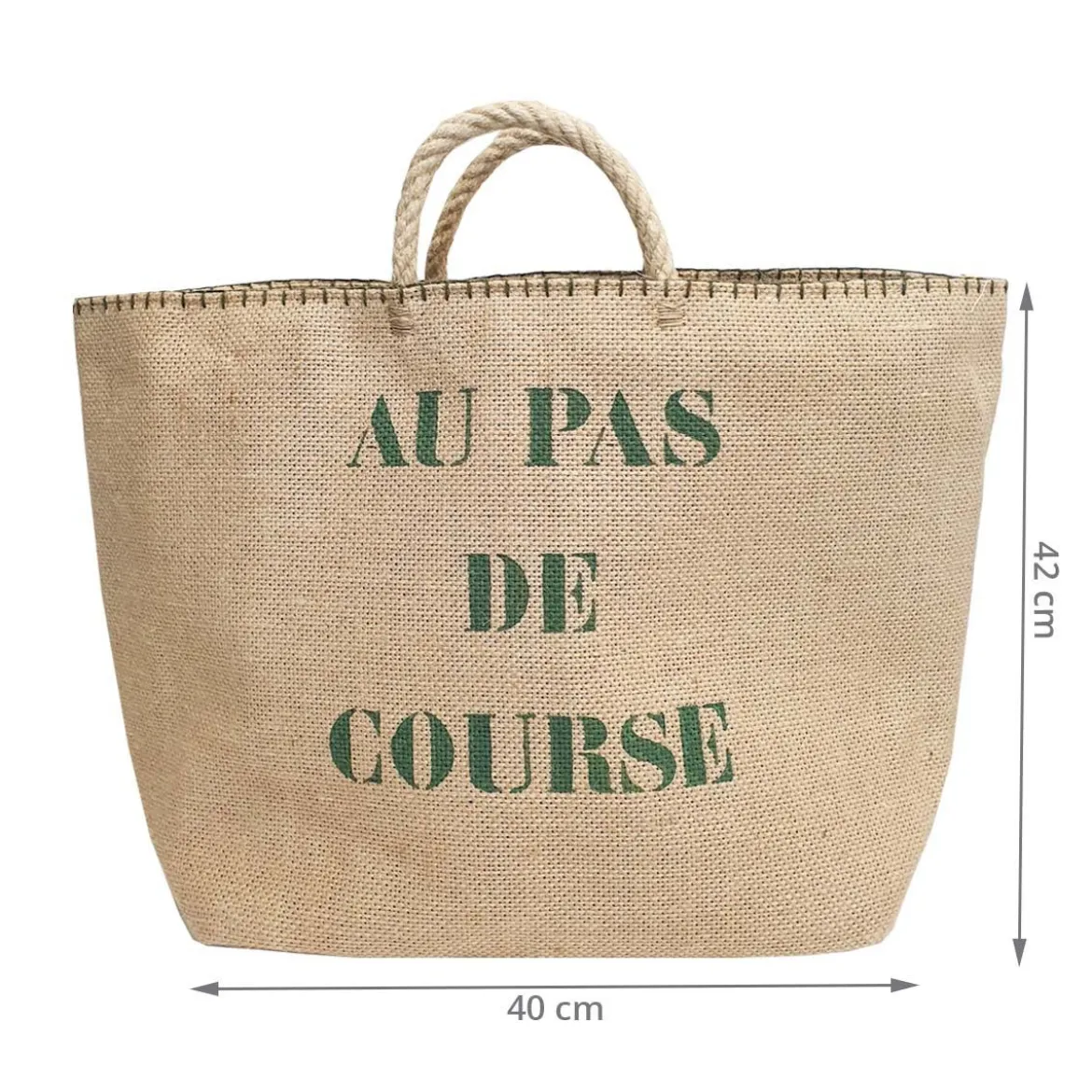 Cabas de courses en toile de jute