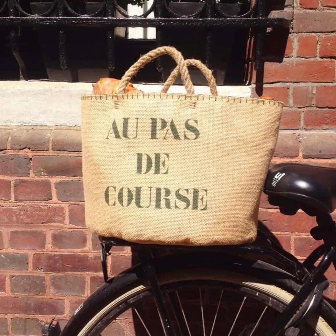 Cabas de courses en toile de jute