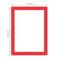 Cadre repositionnable pour document A4 rouge