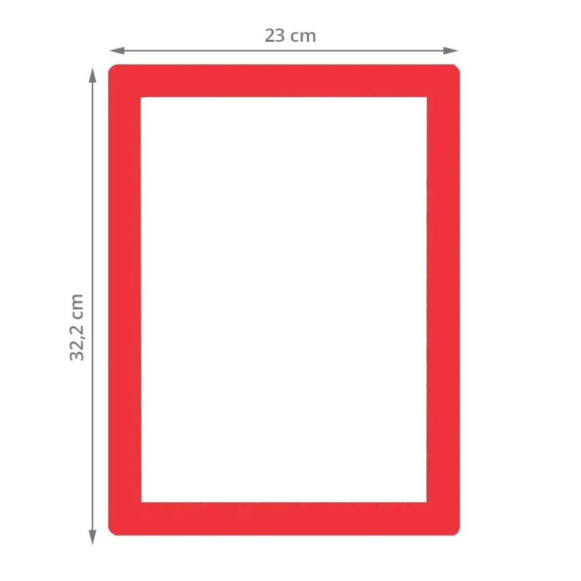 Cadre repositionnable pour document A4 rouge