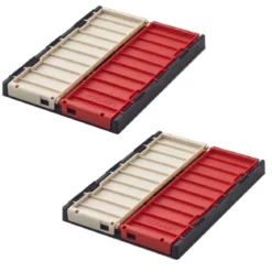 2 cagettes pliables en plastique multicolore M