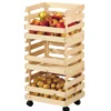3 cagettes sur roulettes