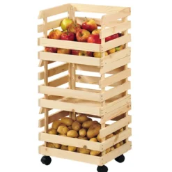 3 cagettes sur roulettes