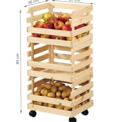 3 cagettes sur roulettes