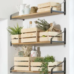 Caisse de rangement démontable en bois (S)