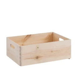 Caisse de rangement en bois à compartiments taille M