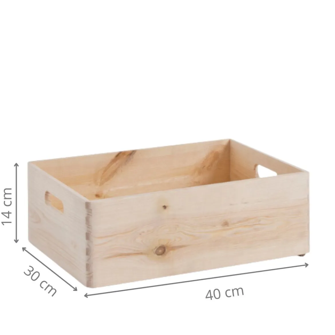 Caisse de rangement en bois à compartiments taille M