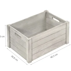 Caisse de rangement en bois. L