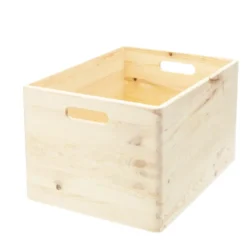Caisse de rangement en bois. Taille L