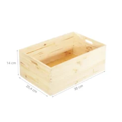 Caisse de rangement en bois. Taille S