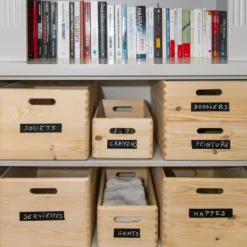 Caisse de rangement en bois. Taille S