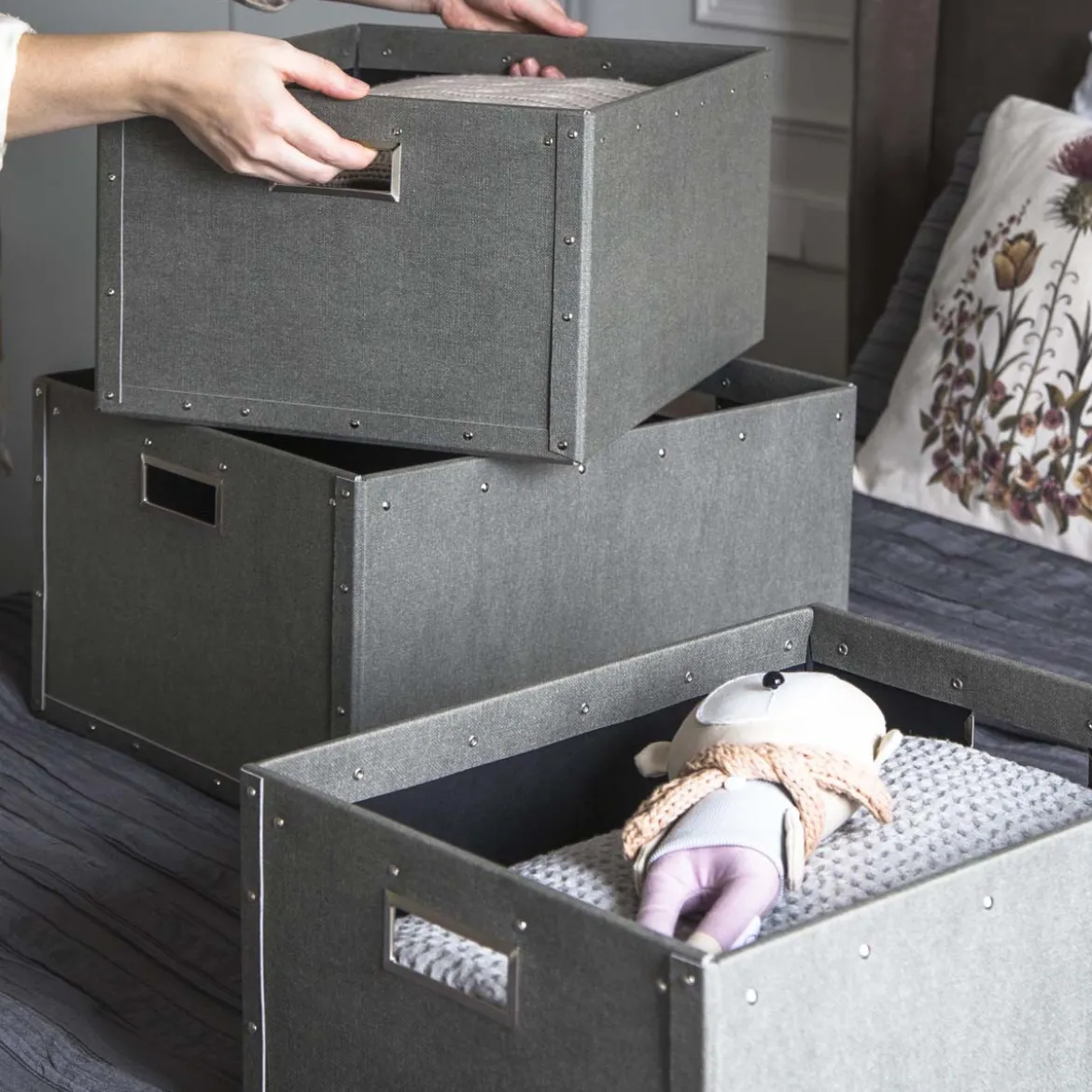 Caisse de rangement en carton 40 cm