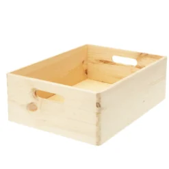 Caisse de rangement en pin brut. Taille M