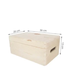 Caisse en bois avec couvercle S