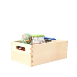 Caisse en bois clair S