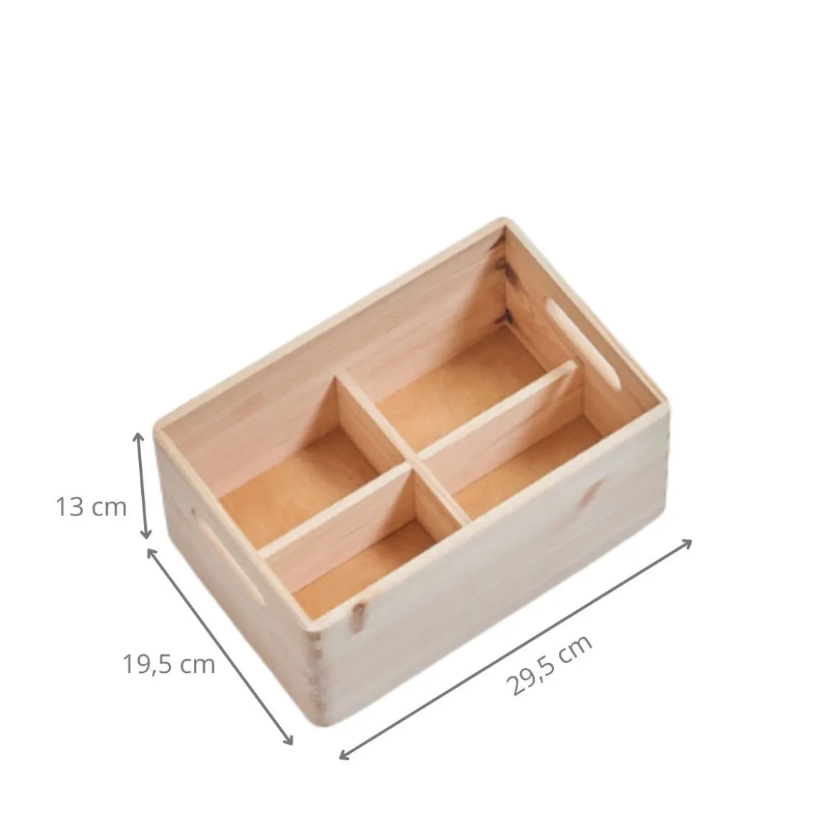 Caisse en bois à compartiments - taille S
