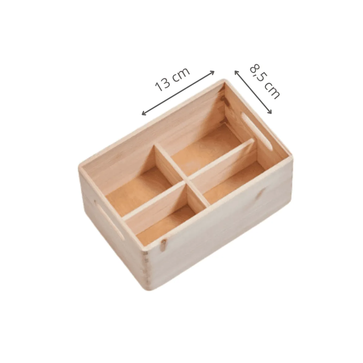 Caisse en bois à compartiments - taille S
