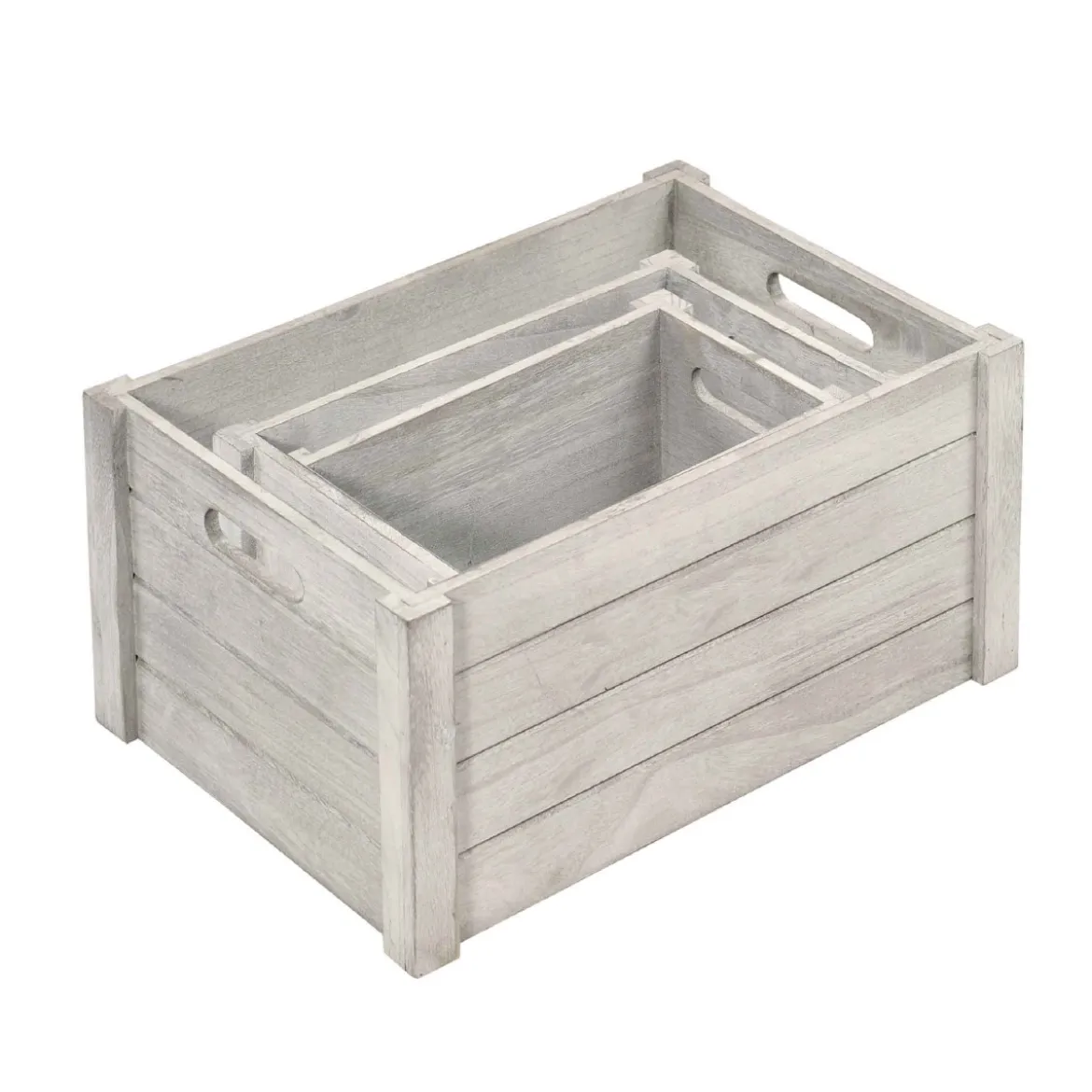 Caisse en bois vieilli. M