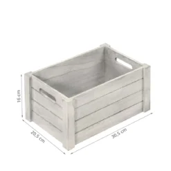Caisse en bois vieilli. M