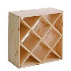 Casier à vin en pin avec 12 compartiments