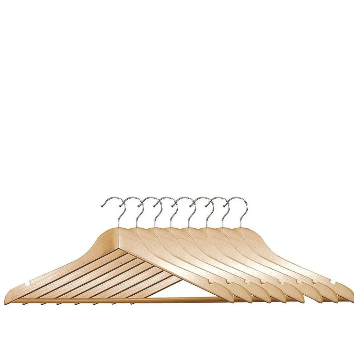 Cintre en bois avec encoches et traverse