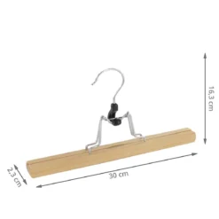 Cintre en bois FSC pour pantalon ou jupe
