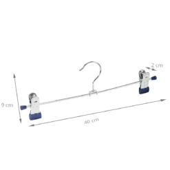 2 cintres métalliques à pinces de 40 cm