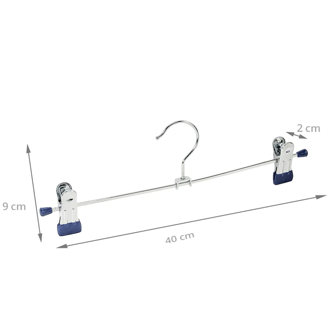 2 cintres métalliques à pinces de 40 cm