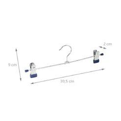 2 cintres métalliques à pinces de 30cm