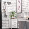 Coffre à linge sale en bois blanc