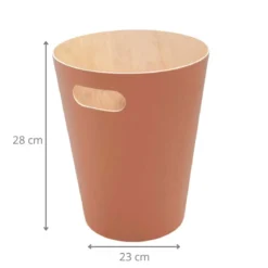 Corbeille à papier en bois coloré