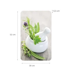 2 couvre-plaques de cuisson avec motif herbes aromatiques
