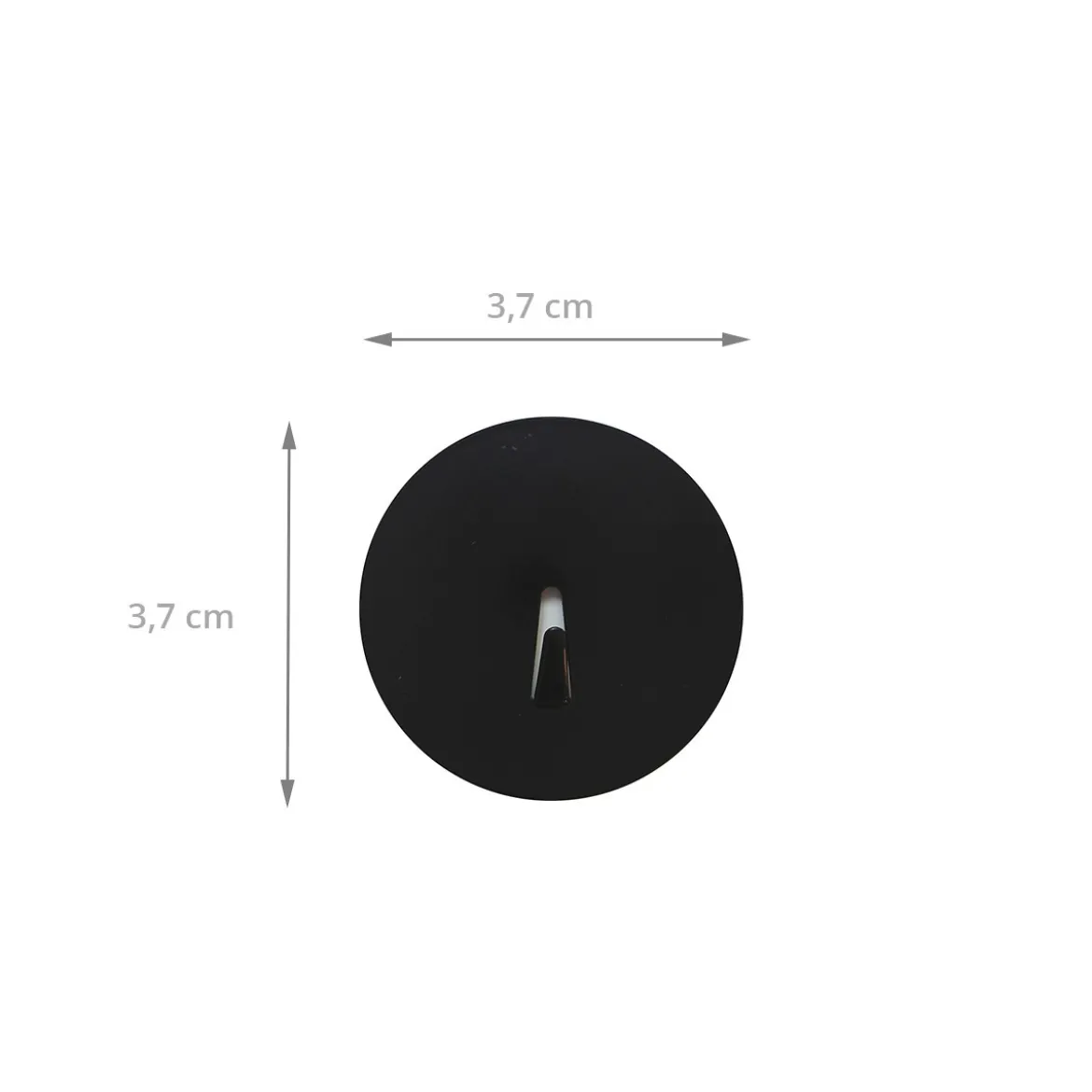 4 crochets noirs aimantés et ronds