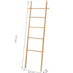 Echelle porte serviettes en bambou