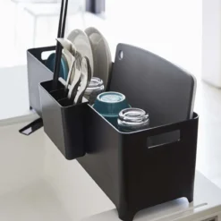 Egouttoir de cuisine long et étroit noir