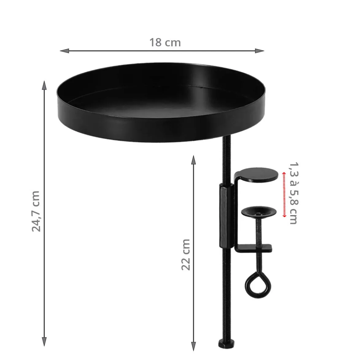 Etagère bord de fenêtre noire