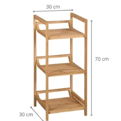 Etagère de salle de bain en bambou