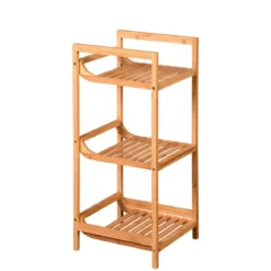Etagère de salle de bain en bambou