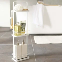 Etagère de salle de bain étroite sur pied
