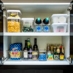 Etagère à épices en plastique transparent pour placard.Taille L