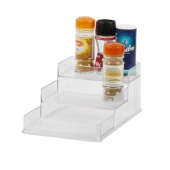 Etagère à épices en plastique transparent pour placard. Taille M