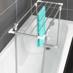 Etendoir à linge de douche en inox