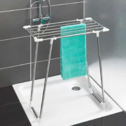 Etendoir à linge de douche en inox