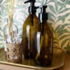Flacon en verre ambré avec pompe 500 ml