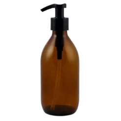 Flacon en verre ambré avec pompe 500 ml