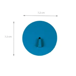 Grand crochet aimanté bleu et rond