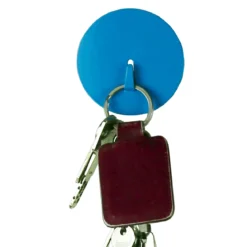 Grand crochet aimanté bleu et rond